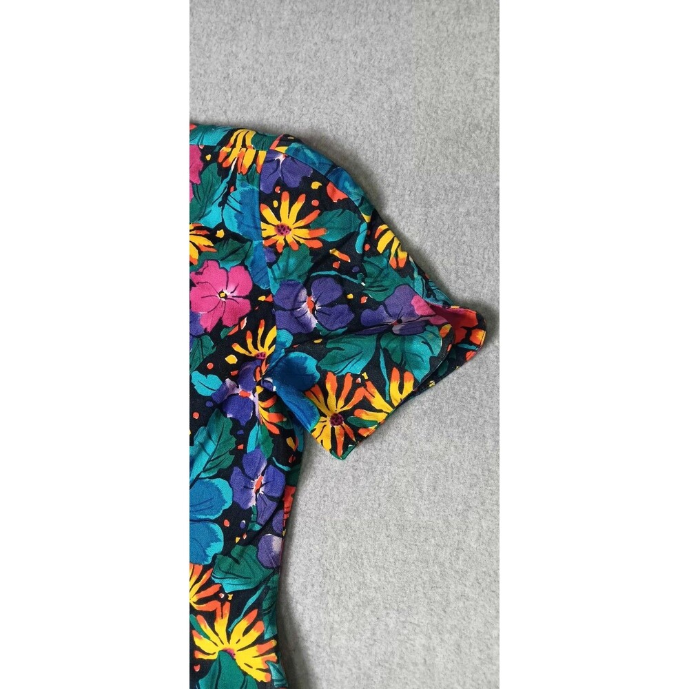 Vintage Talbots David Warren Bodycon Dress Womens Size 10 Multicolor Floral... - Picture 4 of 16